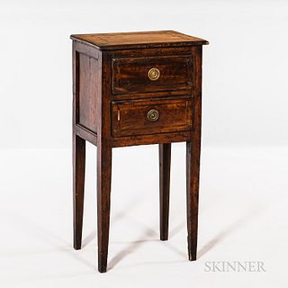 Italian Neoclassical Fruitwood Two-drawer Stand