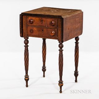 Classical Mahogany Two-drawer Worktable