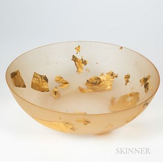 Martha Sturdy (b. 1942) Polymer and Gold Leaf Bowl