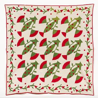 POTTED COXCOMB VARIANT PATTERN QUILT