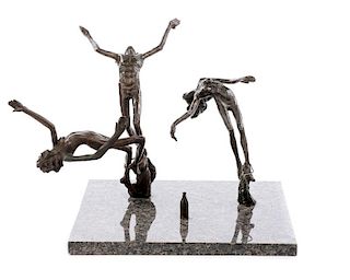 Victor Salmones, "Whirlwind", Bronze Sculpture