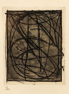 Jasper Johns "0 - 9" from 1st Etchings, 2nd State