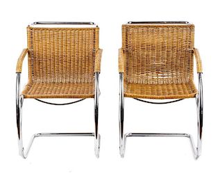 Pair of Mies Van der Rohe MR20 Cantilever Chairs
