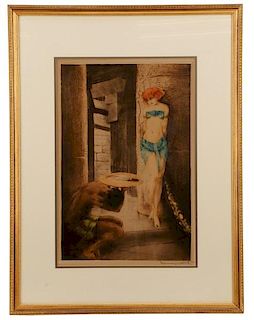 Louis Icart "Salome", Pencil Signed Etching
