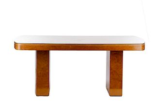 Art Deco Bird's Eye Maple Dining Table, Epstein