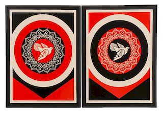 Shepard Fairey "Obey Dove" Print Set, Signed