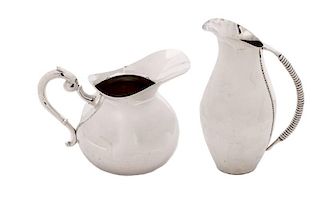 Collection of Two Sterling Silver Pitchers, Marked