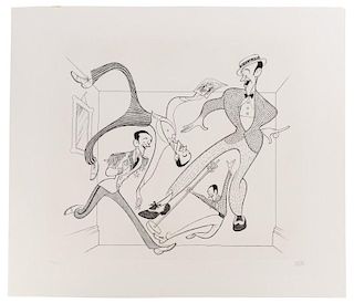 Hirschfeld, "Fred Astaire in Royal Wedding" Signed