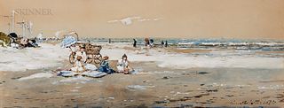 Edmund Darch Lewis (American, 1835-1910), Day at the Beach