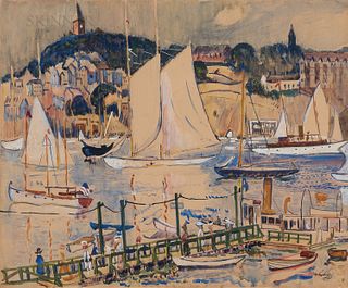 Richard Hayley Lever (American, 1876-1958), Fourth of July, 1913, Gloucester, Mass