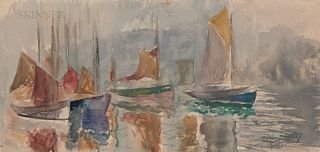 Richard Hayley Lever (American, 1876-1958), Sailboats, Bermuda, 1930