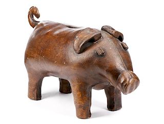 Ceramic Piggy Bank in Vintage Abercrombie Style