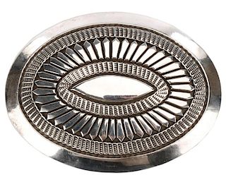 Native American Sterling Silver Buckle, Emerson
