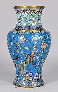 Chinese Palace Size Cloisonne Vase