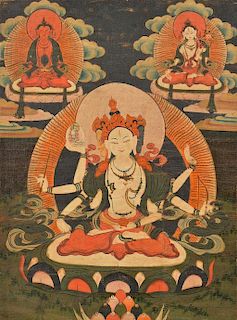 Tibetan Thangka, Ushnishavijaya