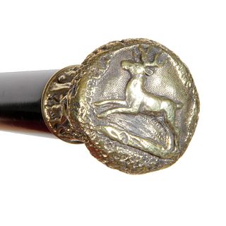 Gold Hunting Cane