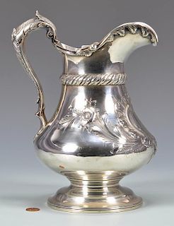 Bailey Sterling Silver Pitcher, c. 1855