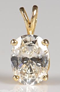 1.68 ct. Oval Diamond Pendant