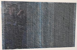 Two Piece Lot, to include Eric Terry, Blue Flow 1975, graphite drawing, partial gallery label on verso, 21" x 33"; along with Donald Newman (1955), un