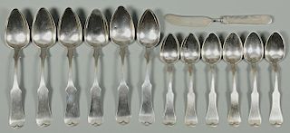 Group of KY Coin Silver Flatware