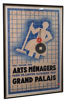 Frances Bernard (1900-1979), Arts Menagers/Grand Palais, lithograph poster, 40" x 26.5".