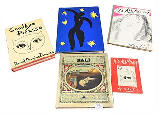 Group of Five Books, to include Henri Matisse Jazz George Braziller Art Book; "Goodbye Picasso" by David Douglas Duncan; Dali Abrams Book, 1968, along
