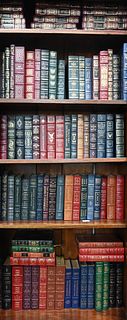 Set of Approximately 100 Easton Press Books, all leather bound binding, average 9" - 10", Presidential, Washington, Lincoln, Charles Darwin, Don Quixo