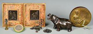 Group of Antique Bronze & Metal Decorative Items, 9 total