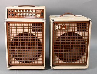Two Piece Speaker Lot, to include SWR California Blonde acoustic amplifier, and a SWR Blonde on Blonde powered speaker monitor, with original manuals,