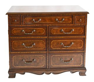 Maitland Smith Burl Wood Chest, having fitted interior, height 34 1/2 inches, width 42 inches.