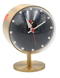 George Nelson Vitra Design Museum Desk Clock, having label adhered to the reverse, height 6 inches.