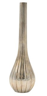 Ravissant Sterling Silver Bud Vase, marked Ravissant 925 on bottom, height 10 inches, 9.9 troy ounces.
