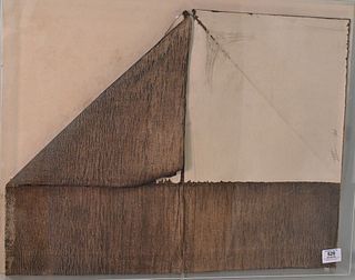 Two Jeffrey Beardsall (b. 1940), "Pyramid Series - Brown" 6/74, colored unique etching engraving on folded paper, both pencil signed, 26" x 20" and 24