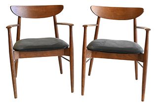 Pair of Harry Ostergaard Armchairs, Denmark, width 24 inches, height 32 inches.