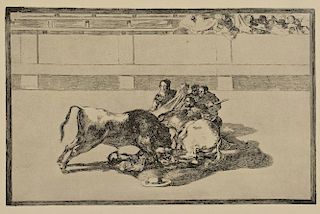 Goya Etching #26 from La Tauromaquia Series