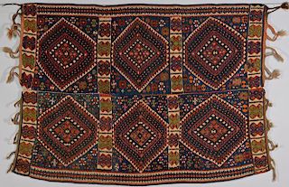 Antique Turkish Yoruk Kilim w/ metallic threads, circa 1900
