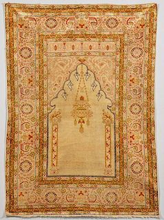 Turkish Silk Prayer Rug, c. 1900