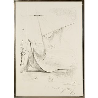 Salvador Dali, signed offset print