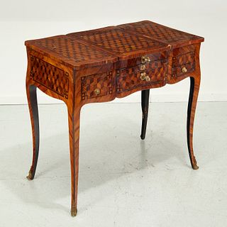Louis XV parquetry inlaid dressing table