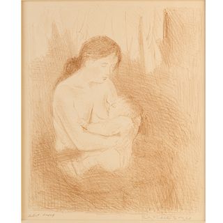 Raphael Soyer, lithograph, signed artist's proof