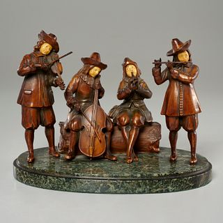 Vienna style figural group, musical quartet
