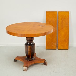Biedermeier style adjustable height dining table
