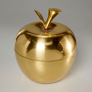 Large "Big Apple" cast brass box