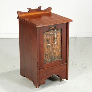 English Arts & Crafts coal scuttle stand