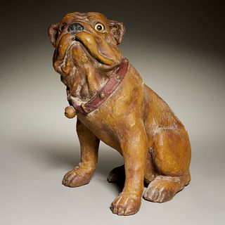 Vintage composition model of a bulldog