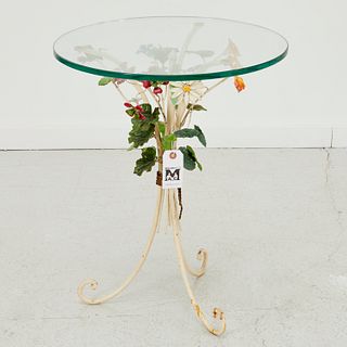 Mid-Century Italian floral bouquet side table