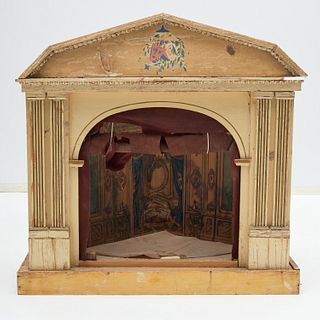 Antique paper doll theater, attrib. to Gottschalk