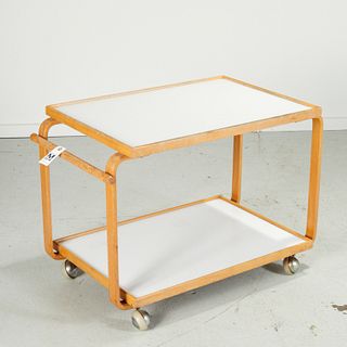 Alvar Aalto style bentwood serving cart