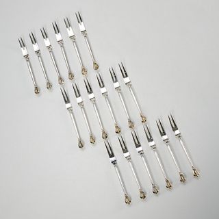 (3) Sorensen sterling cocktail fork boxed sets