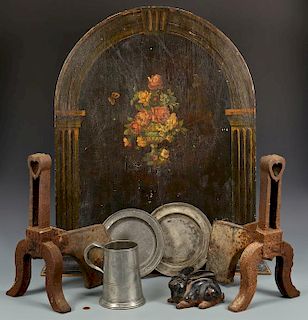 Group of Assembled Hearth Decorative Items